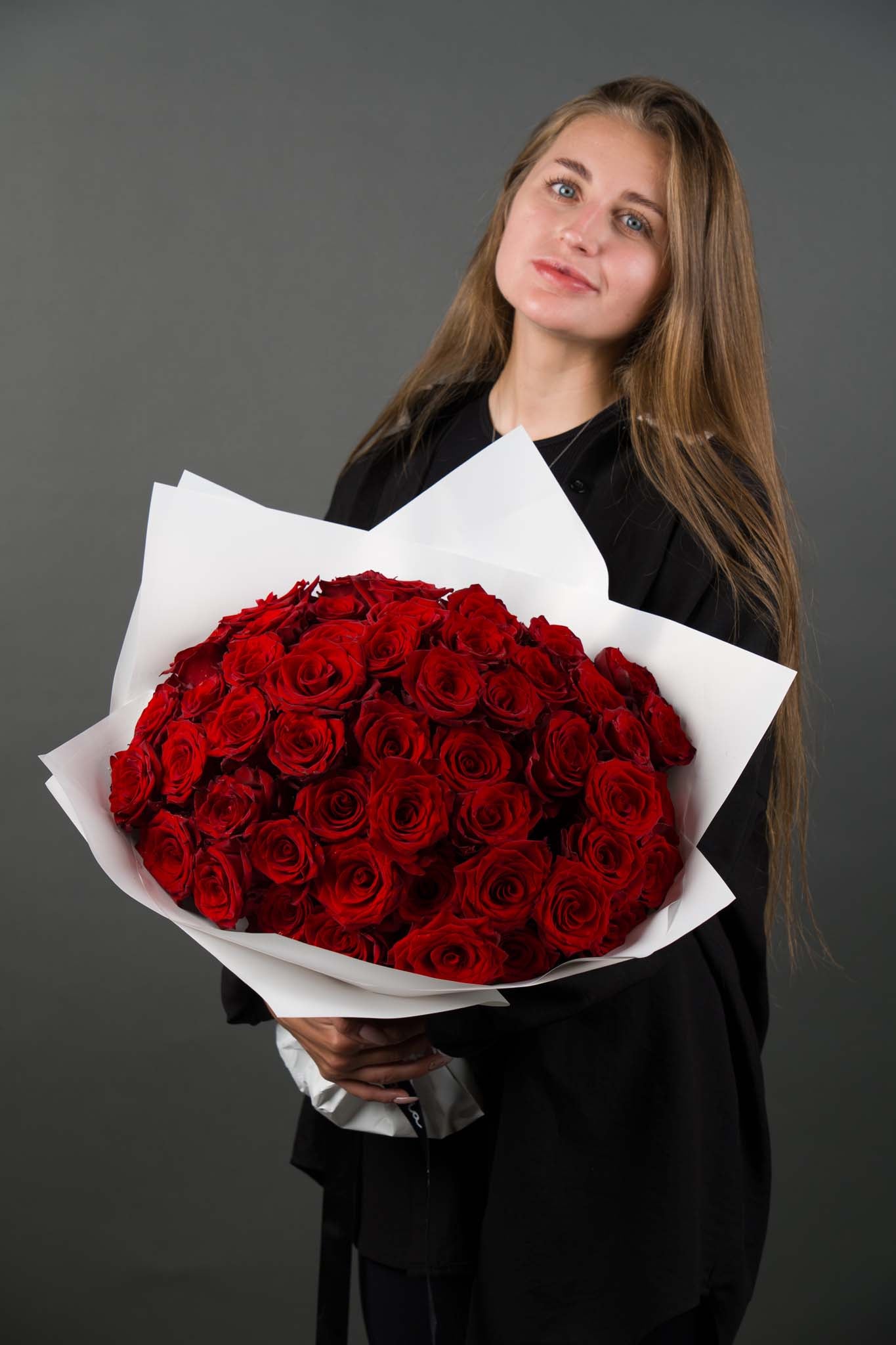 51 Premium Red Roses Bouquet