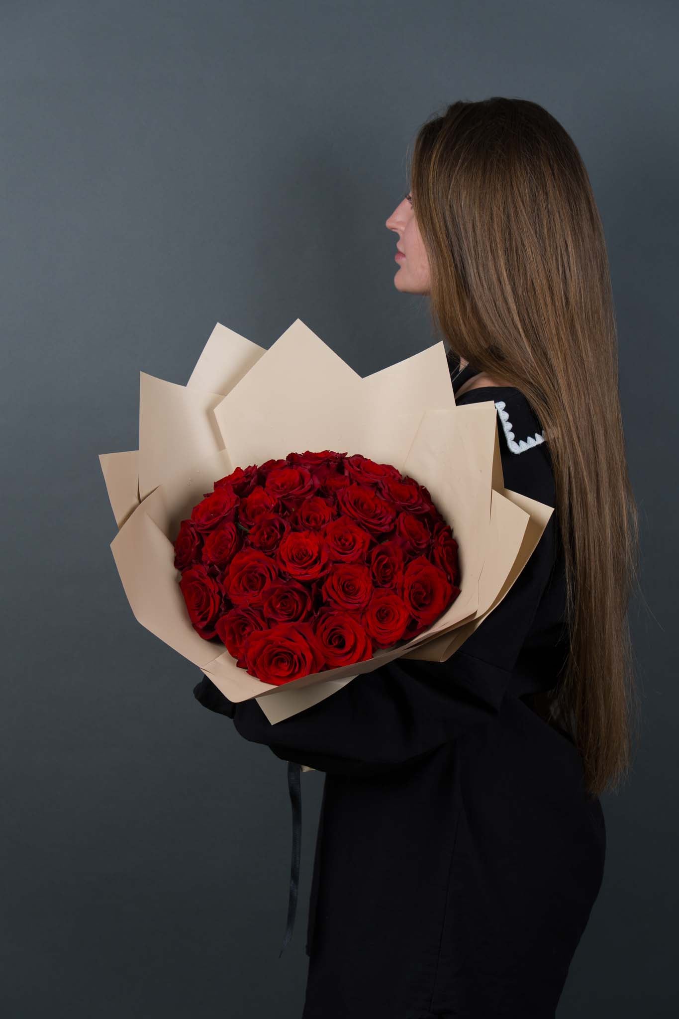21 Premium Red Roses Bouquet