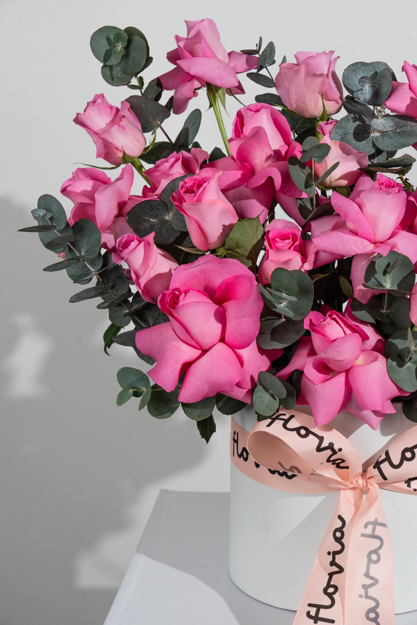 Roses in Round Box | Flower Shop Dubai.