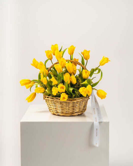 Tulip Basket | Flower Shop Dubai.