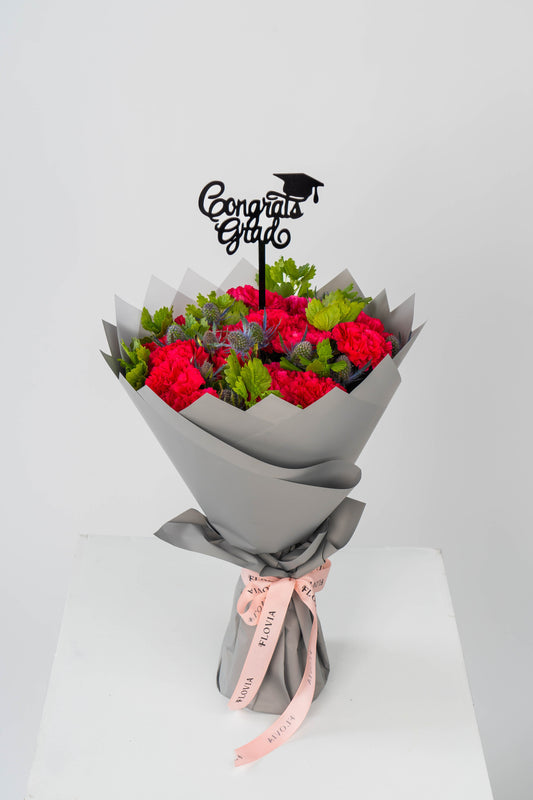 Grad-Rose Carnations Bouquet | Flower Shop Dubai.