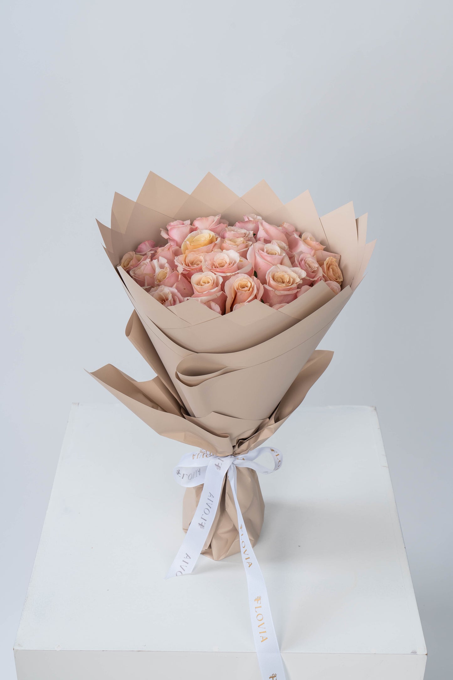 Peach Pinky Roses | Flower Shop Dubai.
