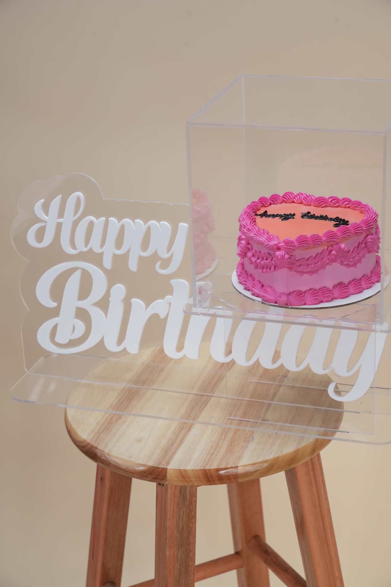 Blush Heart Birthday Cake