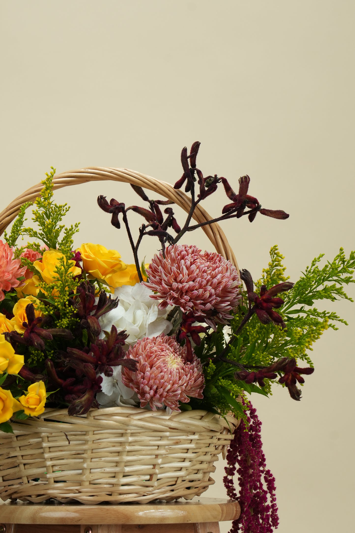 Golden Blossom Harvest Basket