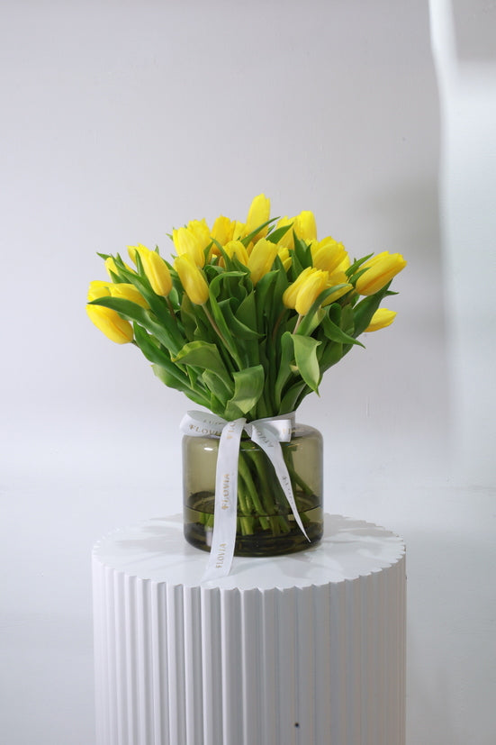 Bright Yellow Tulips