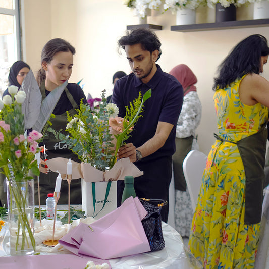 Flovia Flower Workshop Dubai: A Blooming Creative Escape on March 31, 2025.