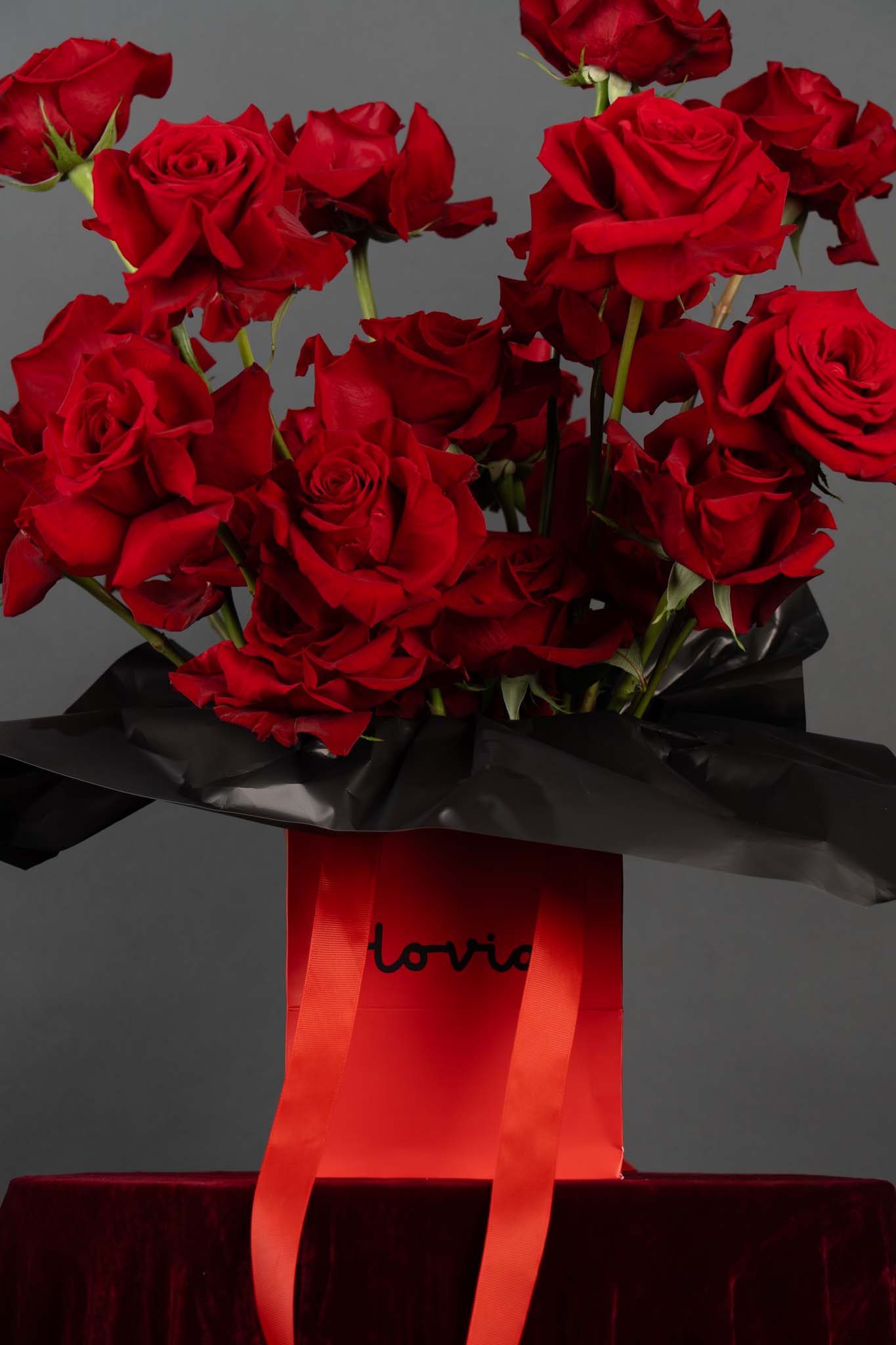 Luxury Scarlet Rose Arrangement