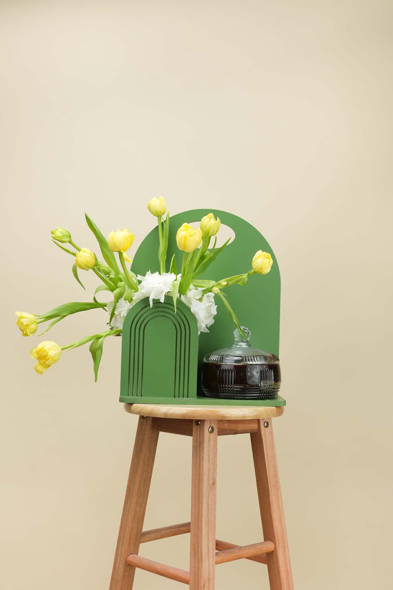 Luxury Yellow Tulip & Eid Halwa Gift Arrangement