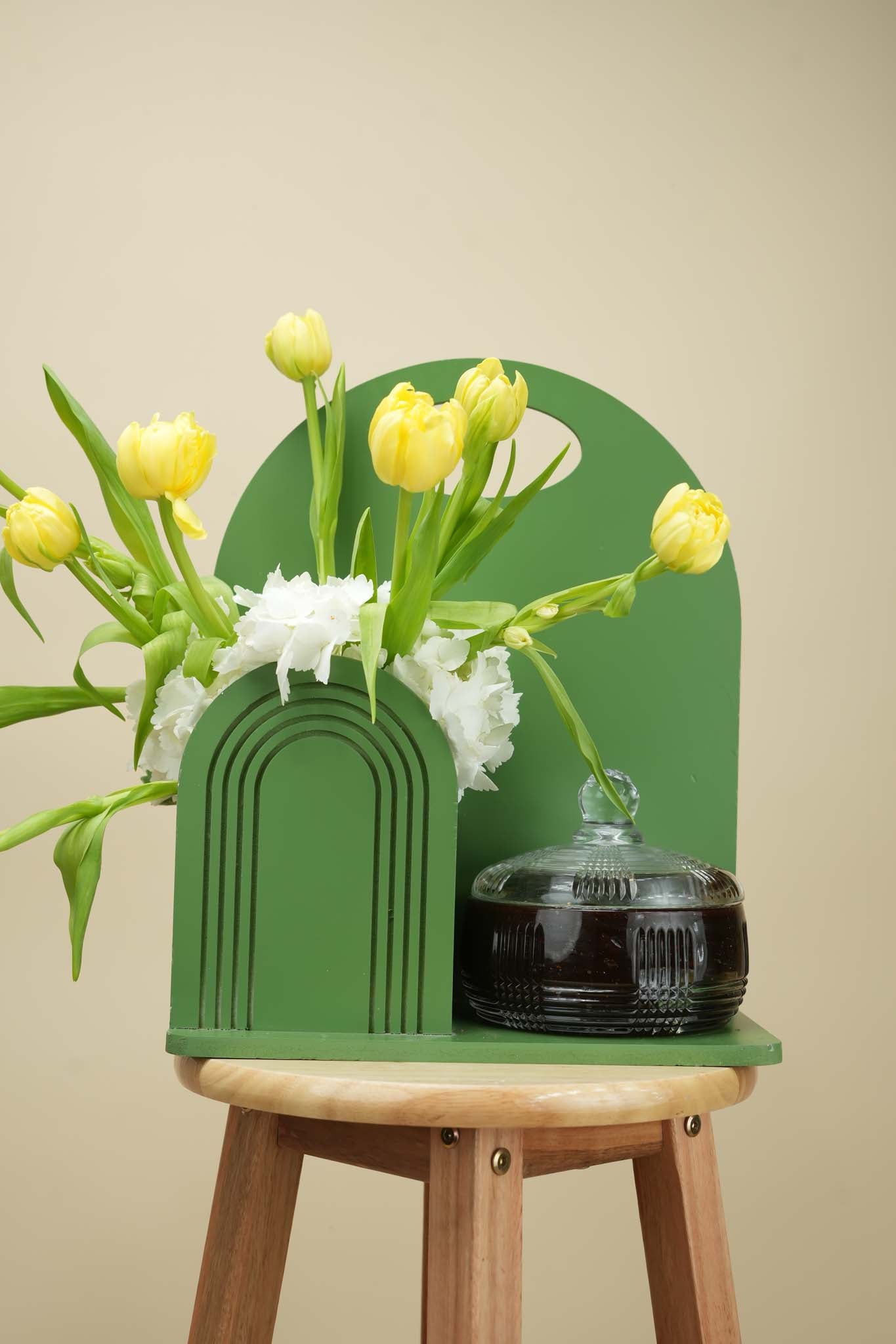 Luxury Yellow Tulip & Eid Halwa Gift Arrangement