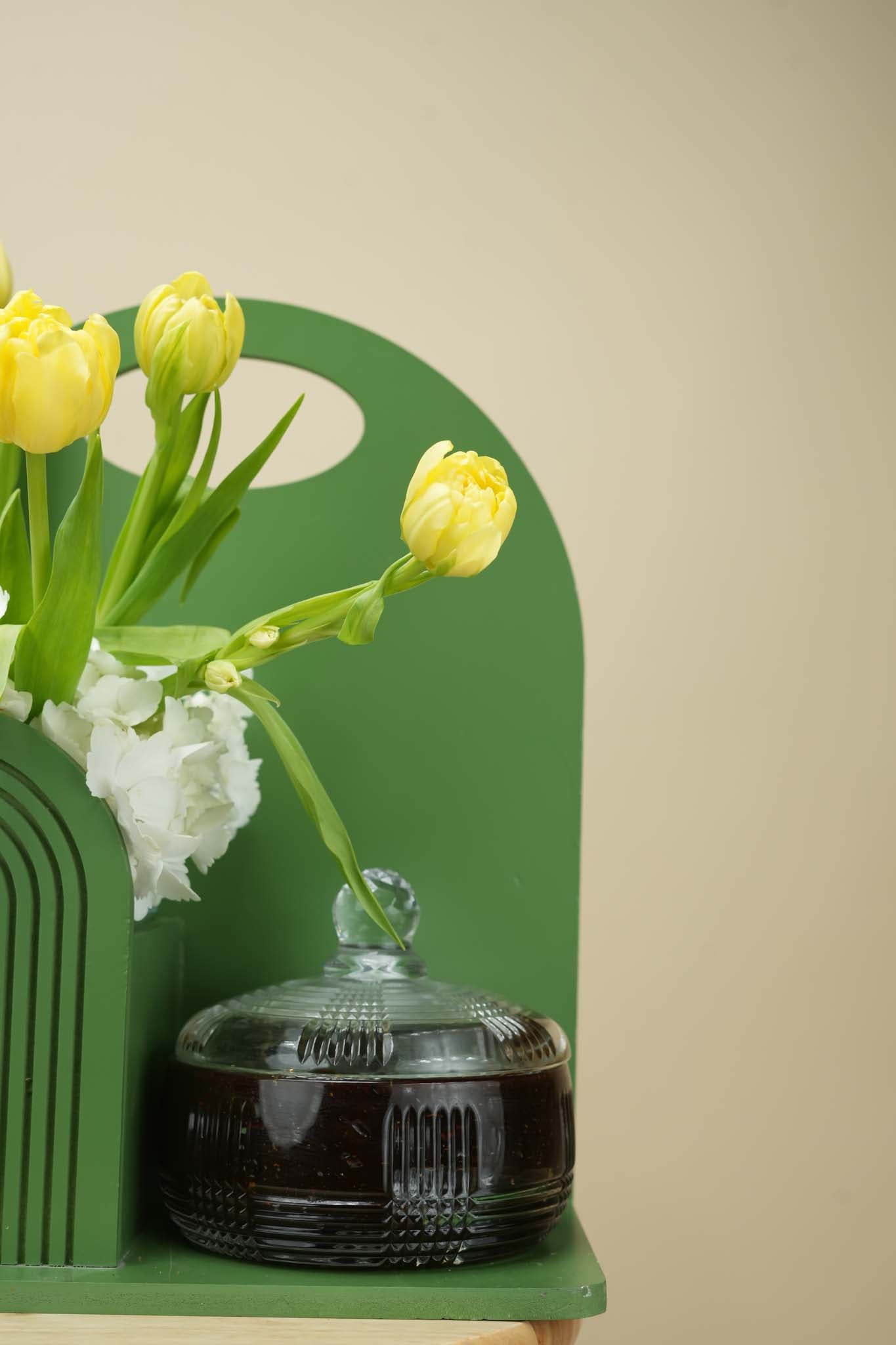 Luxury Yellow Tulip & Eid Halwa Gift Arrangement