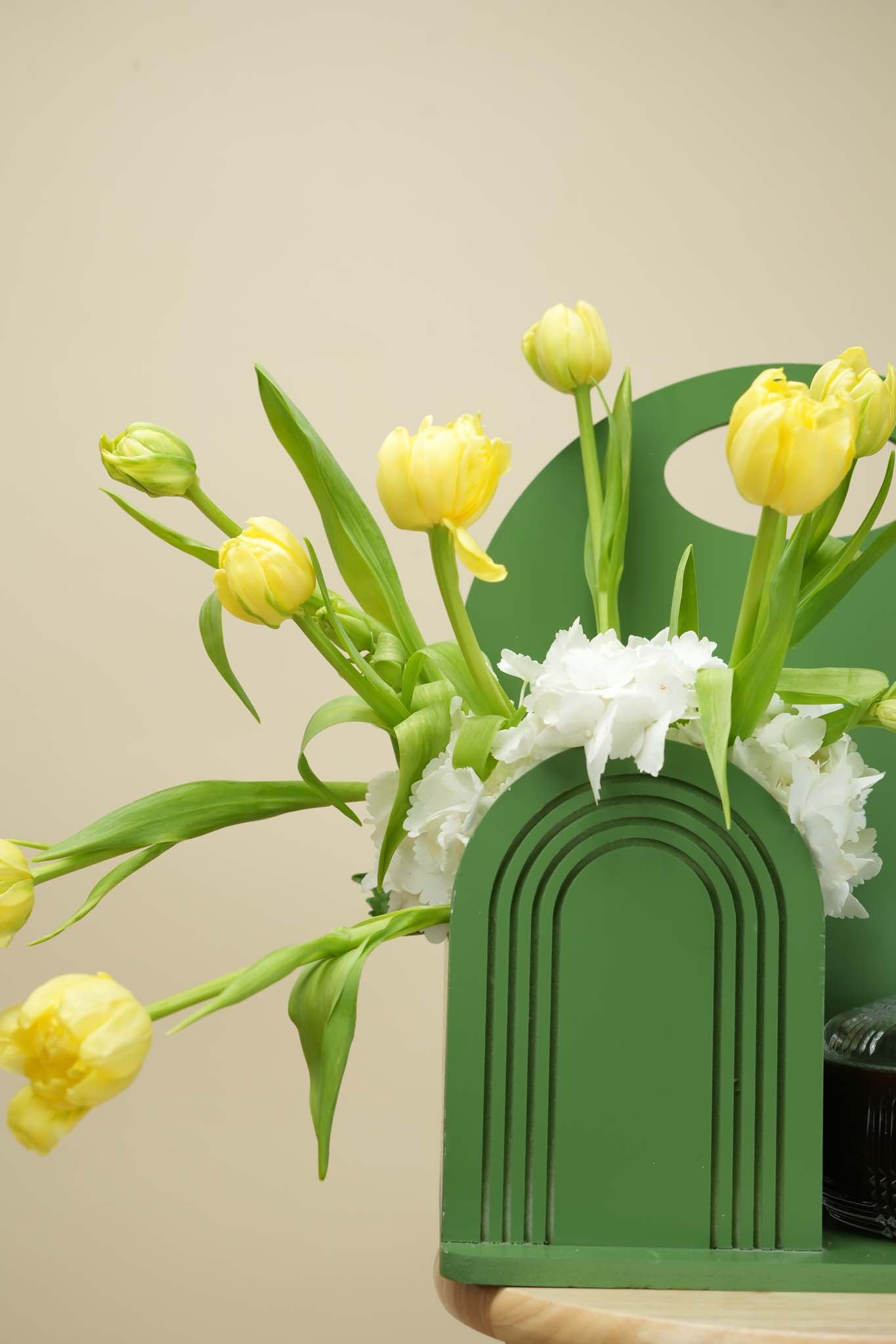 Luxury Yellow Tulip & Eid Halwa Gift Arrangement