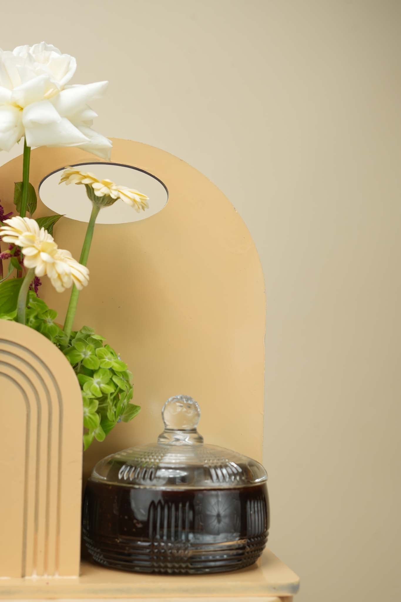 Luxury Halwa & Fresh Flower Arrangement