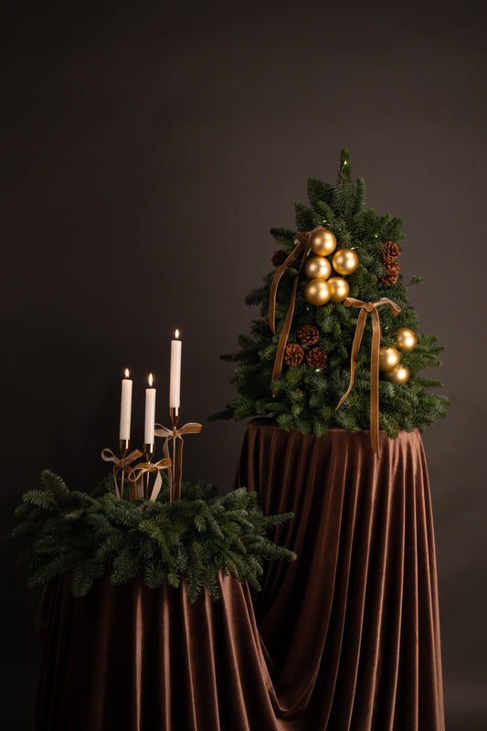 Holiday Tree, Wreath & Candle Set