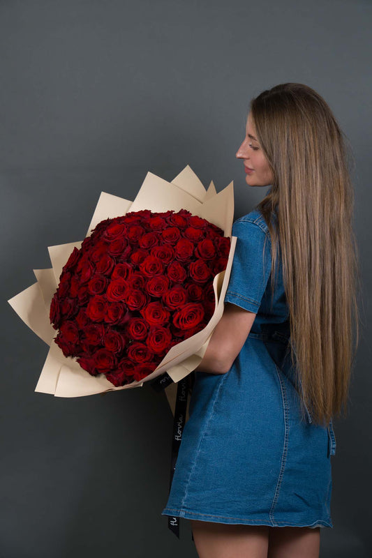 101 Premium Red Roses Bouquet