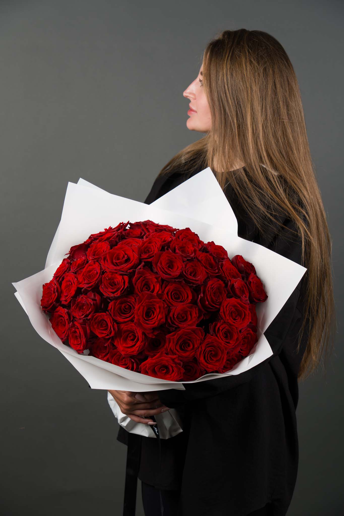 51 Premium Red Roses Bouquet