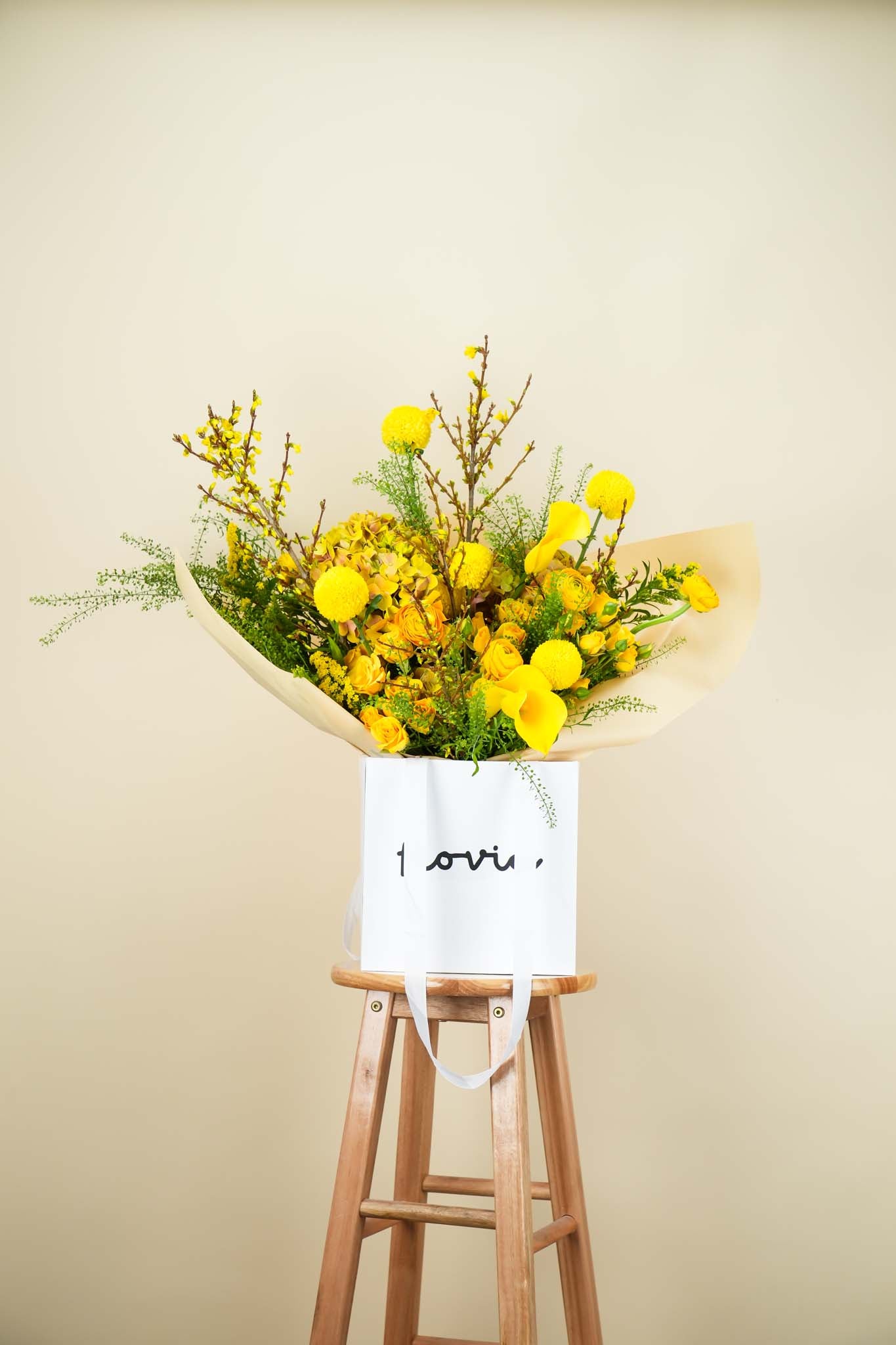 Golden Radiance Yellow Floral Bouquet