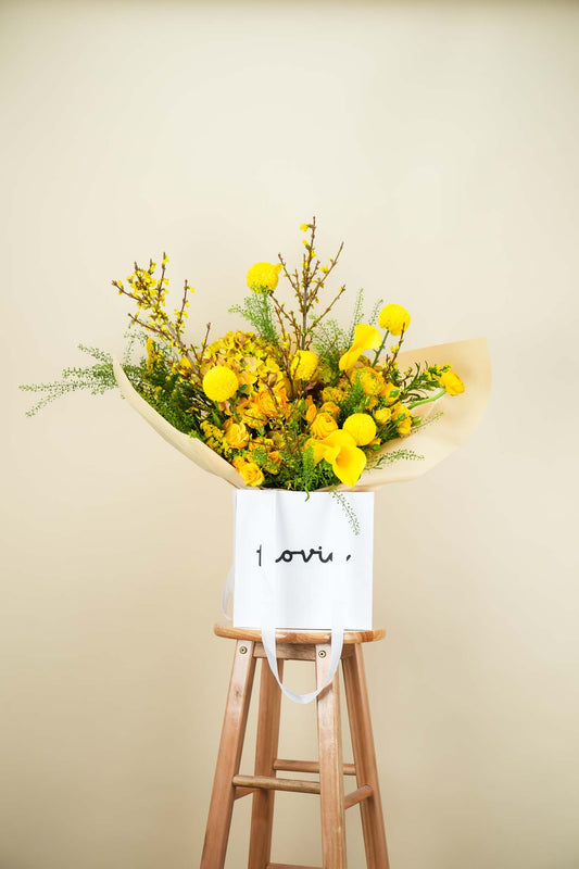 Golden Radiance Yellow Floral Bouquet