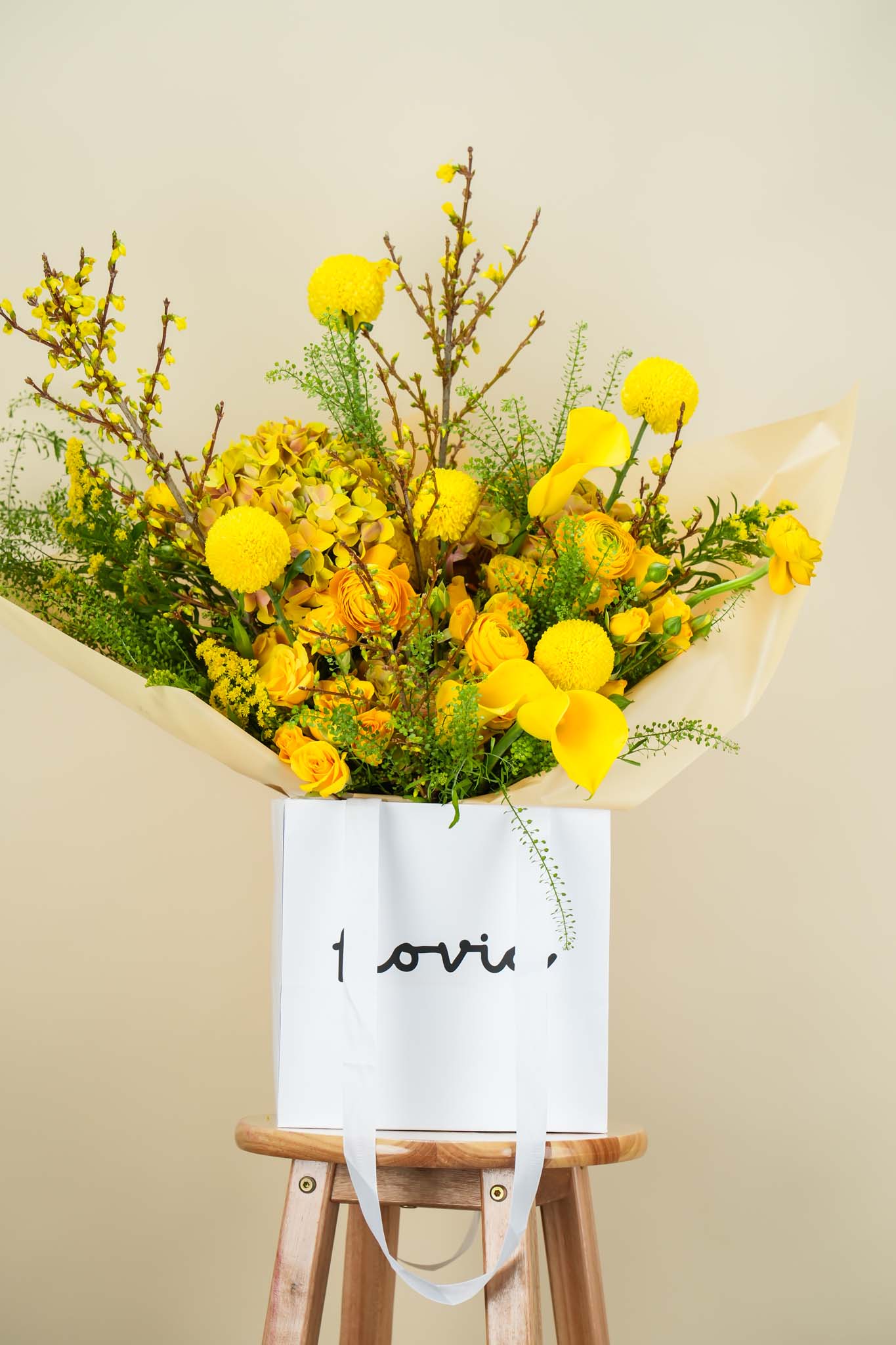 Golden Radiance Yellow Floral Bouquet