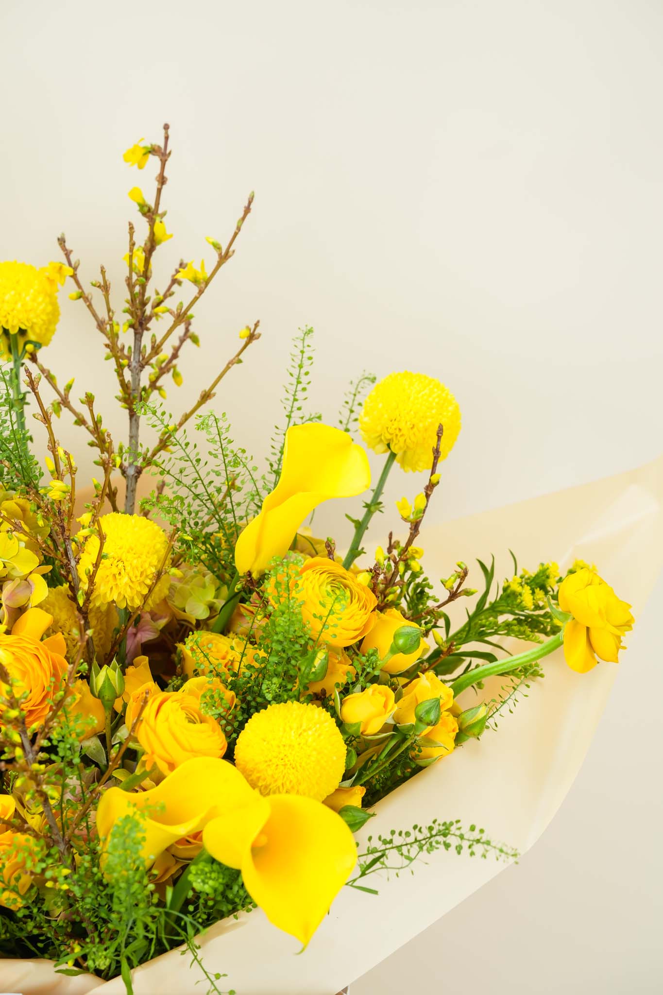 Golden Radiance Yellow Floral Bouquet