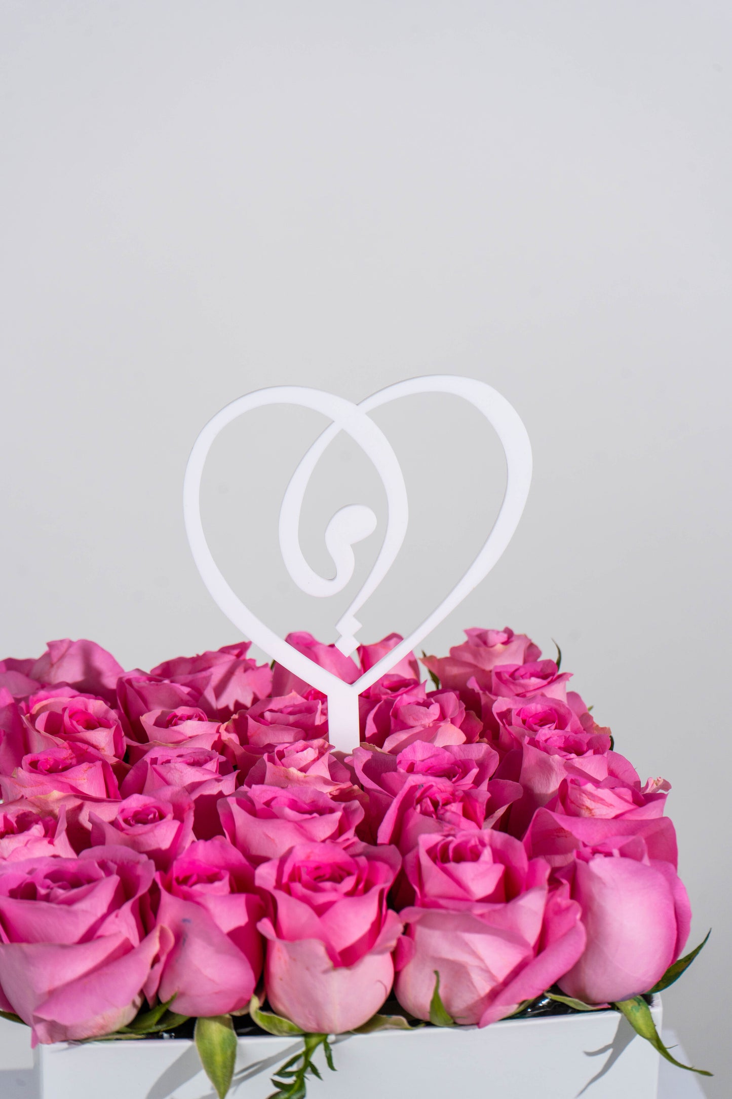 Pink Roses In Box | Flower Shop Dubai.