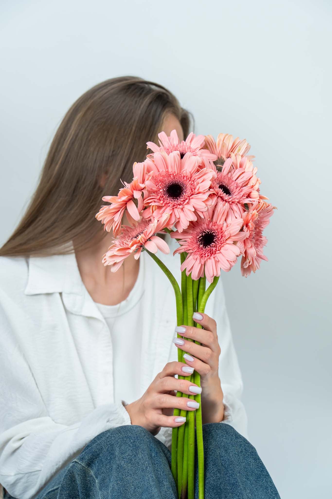 Peach Blush Gerbera Bouquet