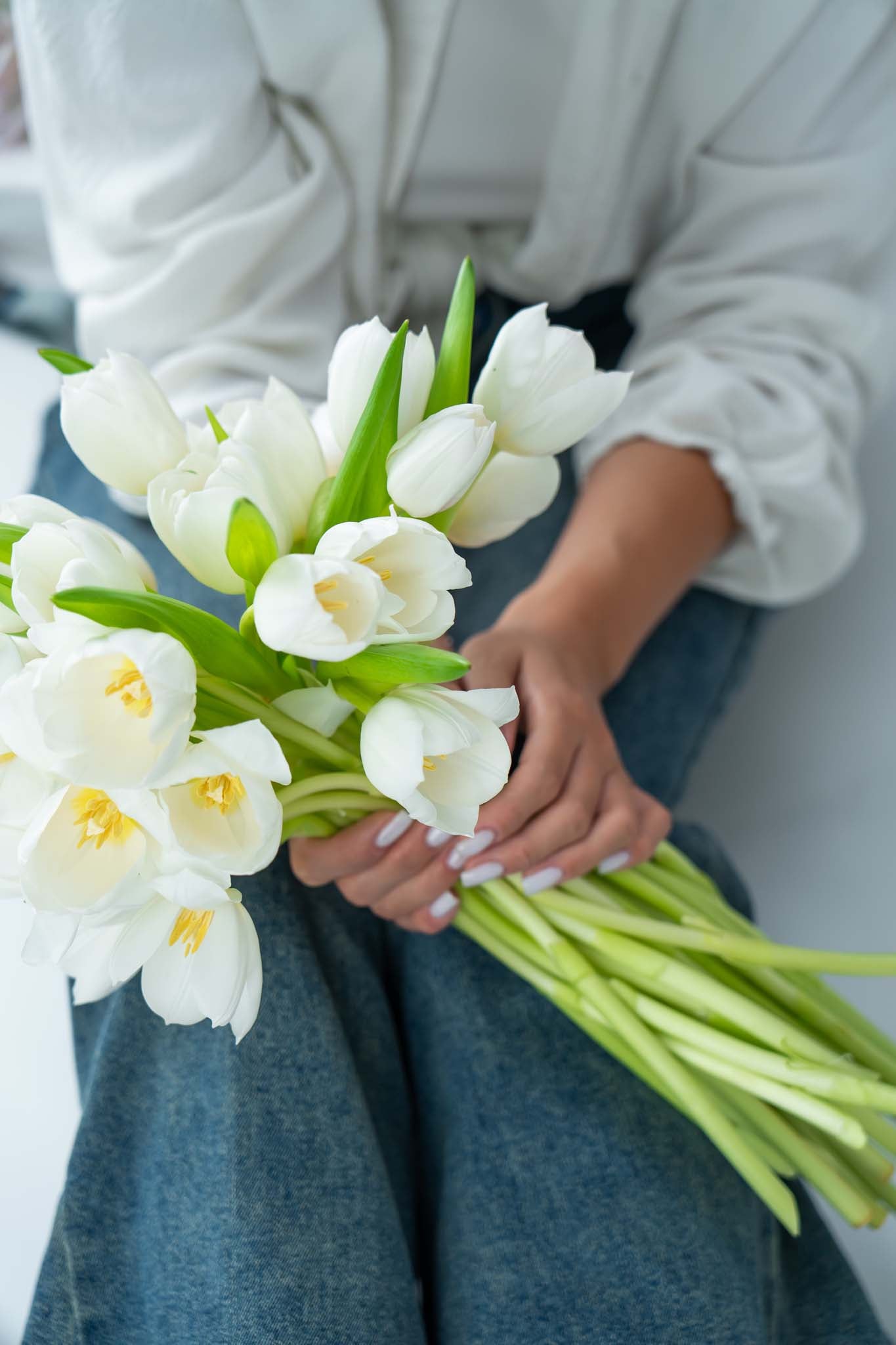 Pure Elegance White Tulip Bouquet