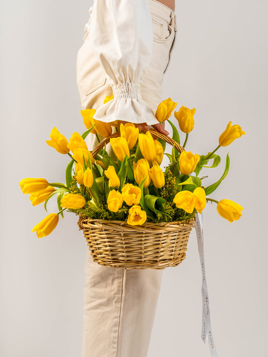 Sunny Tulip Basket