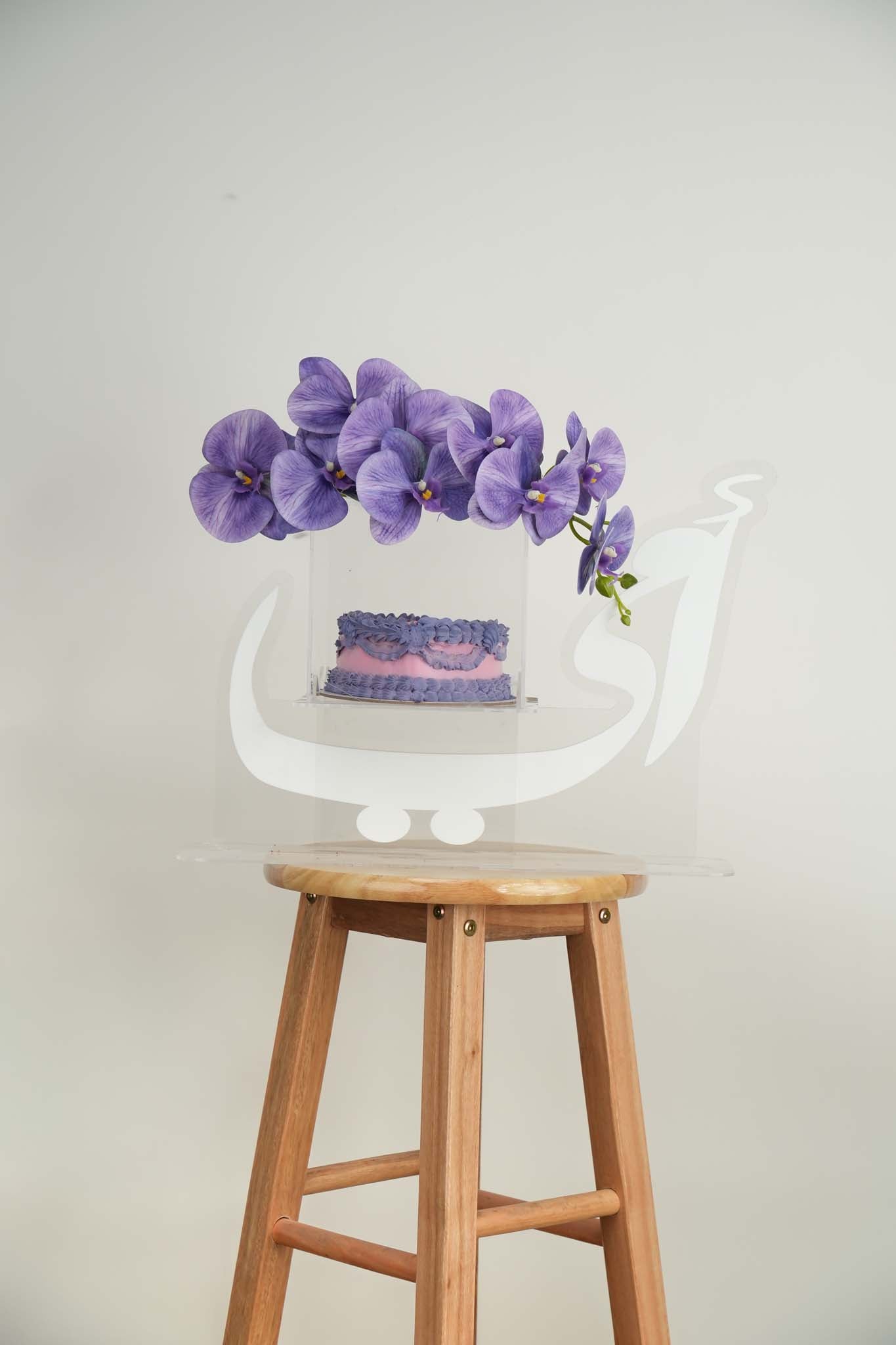 Purple Orchid Cake Box for Mother’s Day