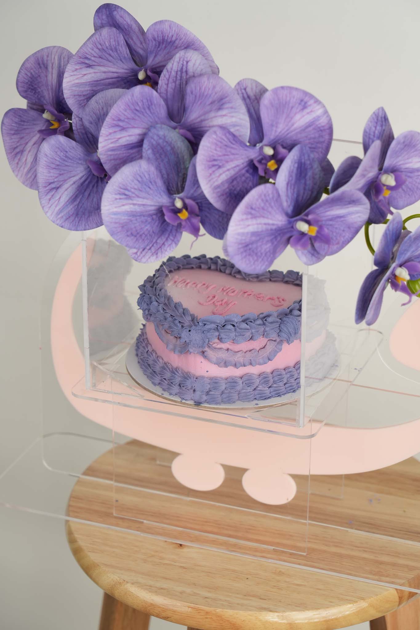 Mothers Day Special Purple Orchid Cake
