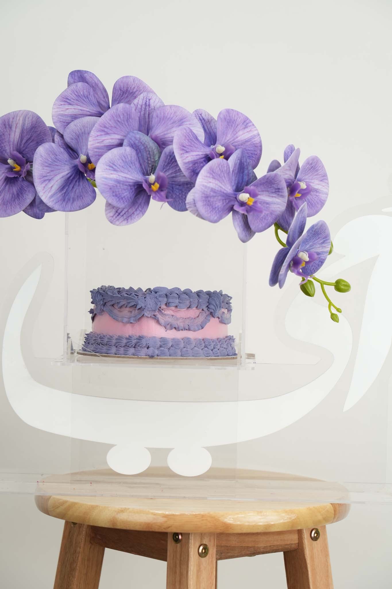 Purple Orchid Cake Box for Mother’s Day