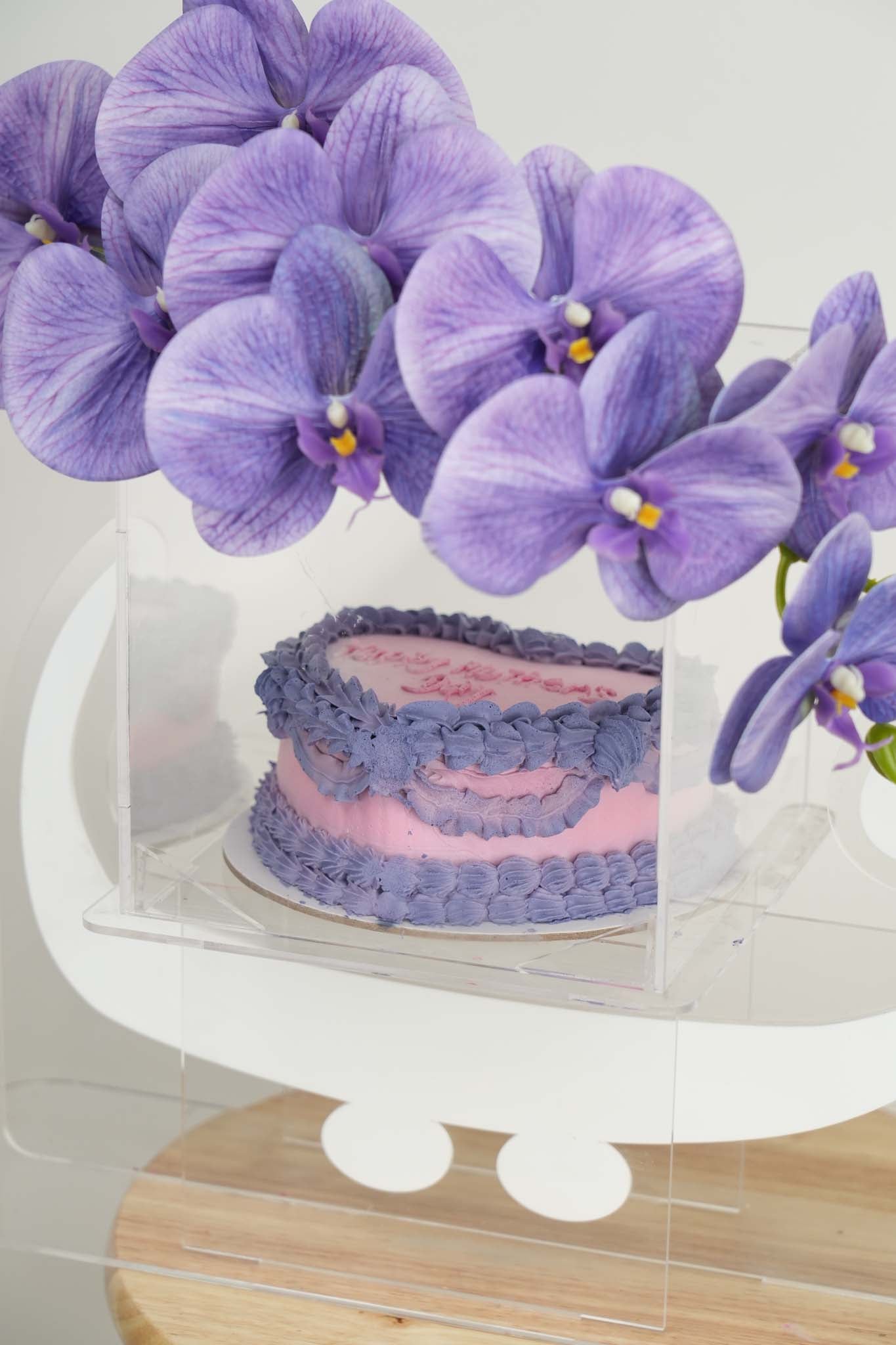 Purple Orchid Cake Box for Mother’s Day