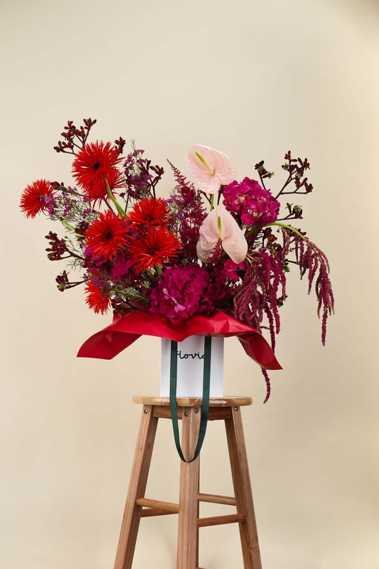 Bold Crimson Luxe Bloom Bag