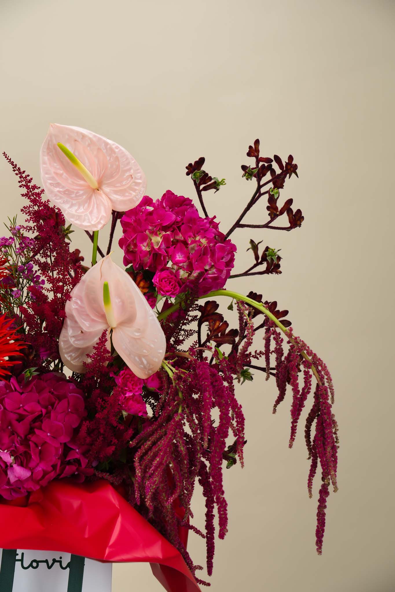 Bold Crimson Luxe Bloom Bag