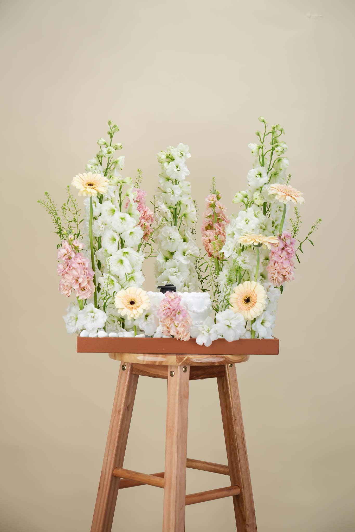 Blush Garden Tray Arrangement
