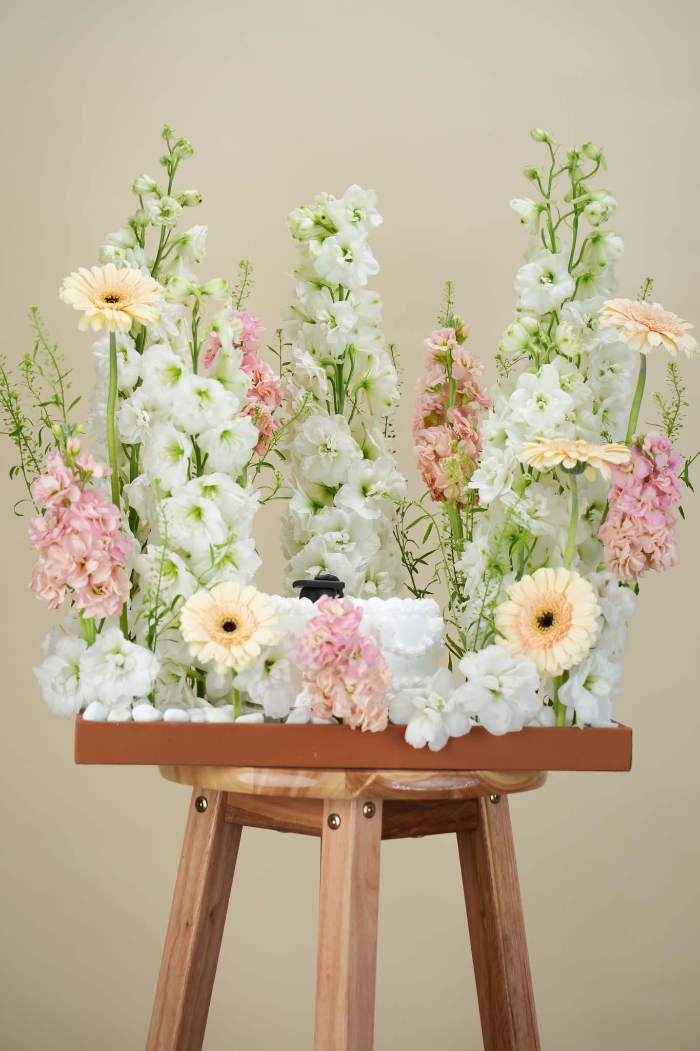 Blush Garden Tray Arrangement