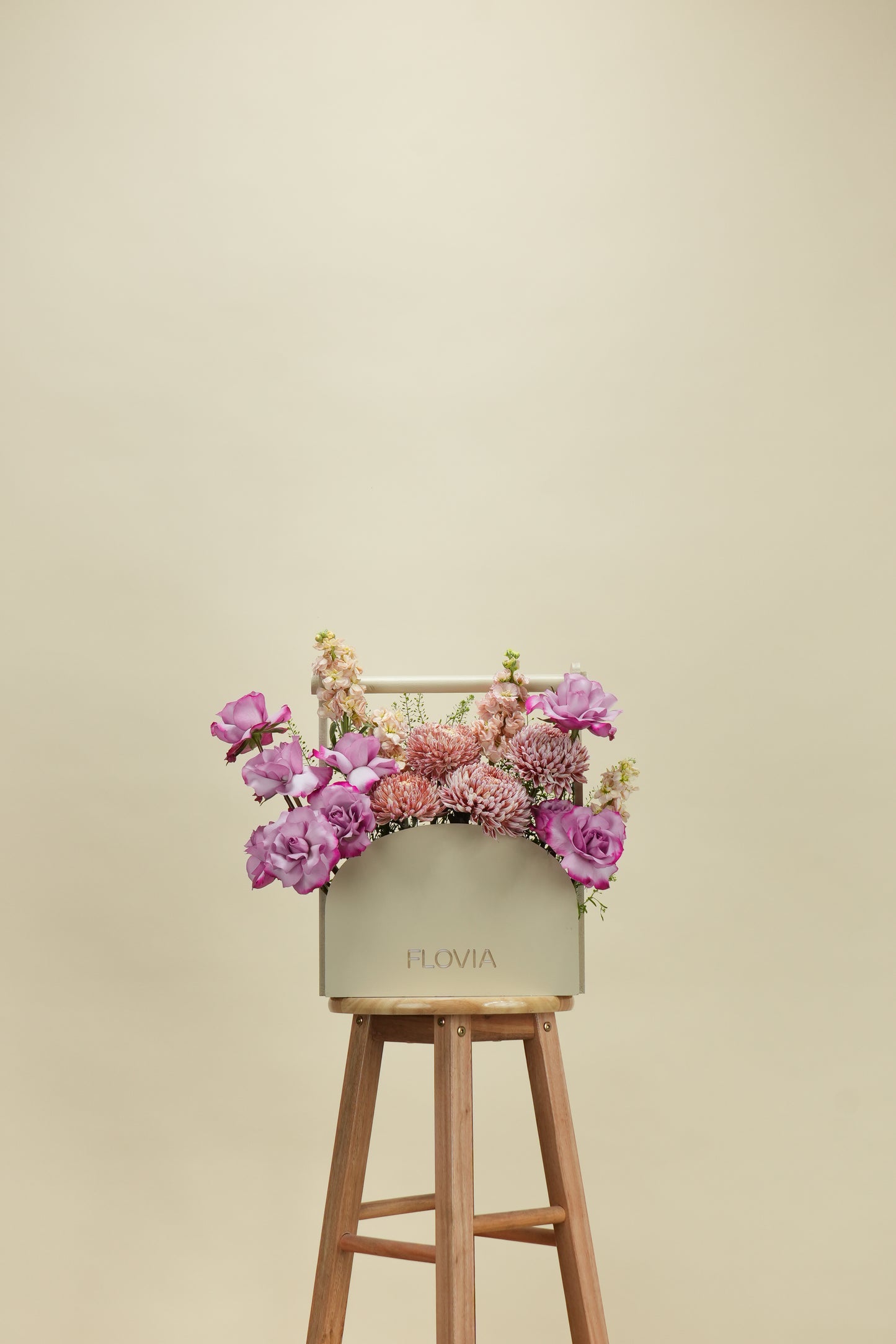 Pink Whisper Floral Basket