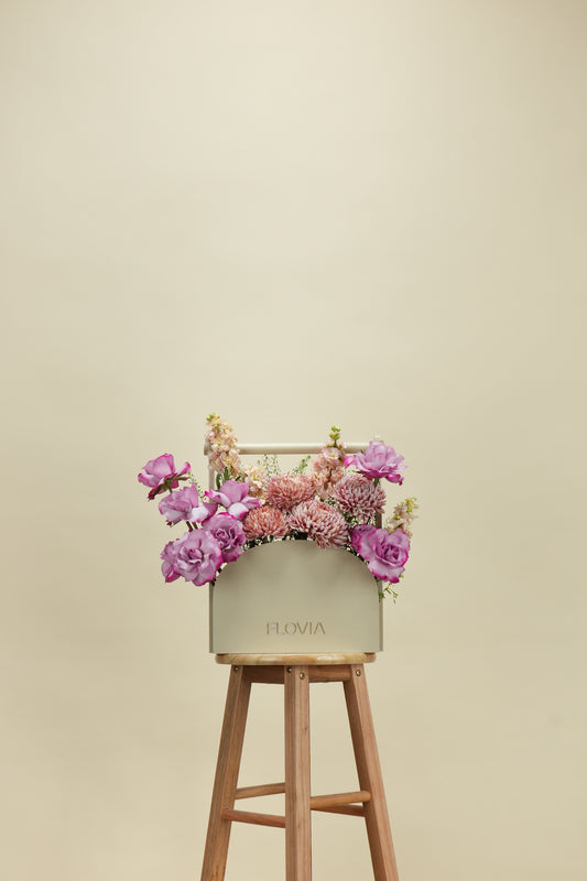 Pink Whisper Floral Basket