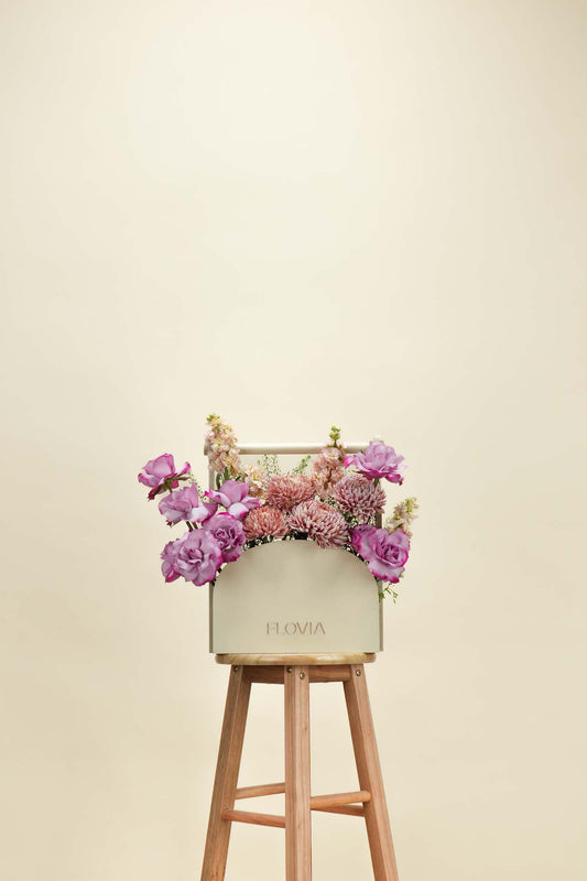 Pink Whisper Floral Basket