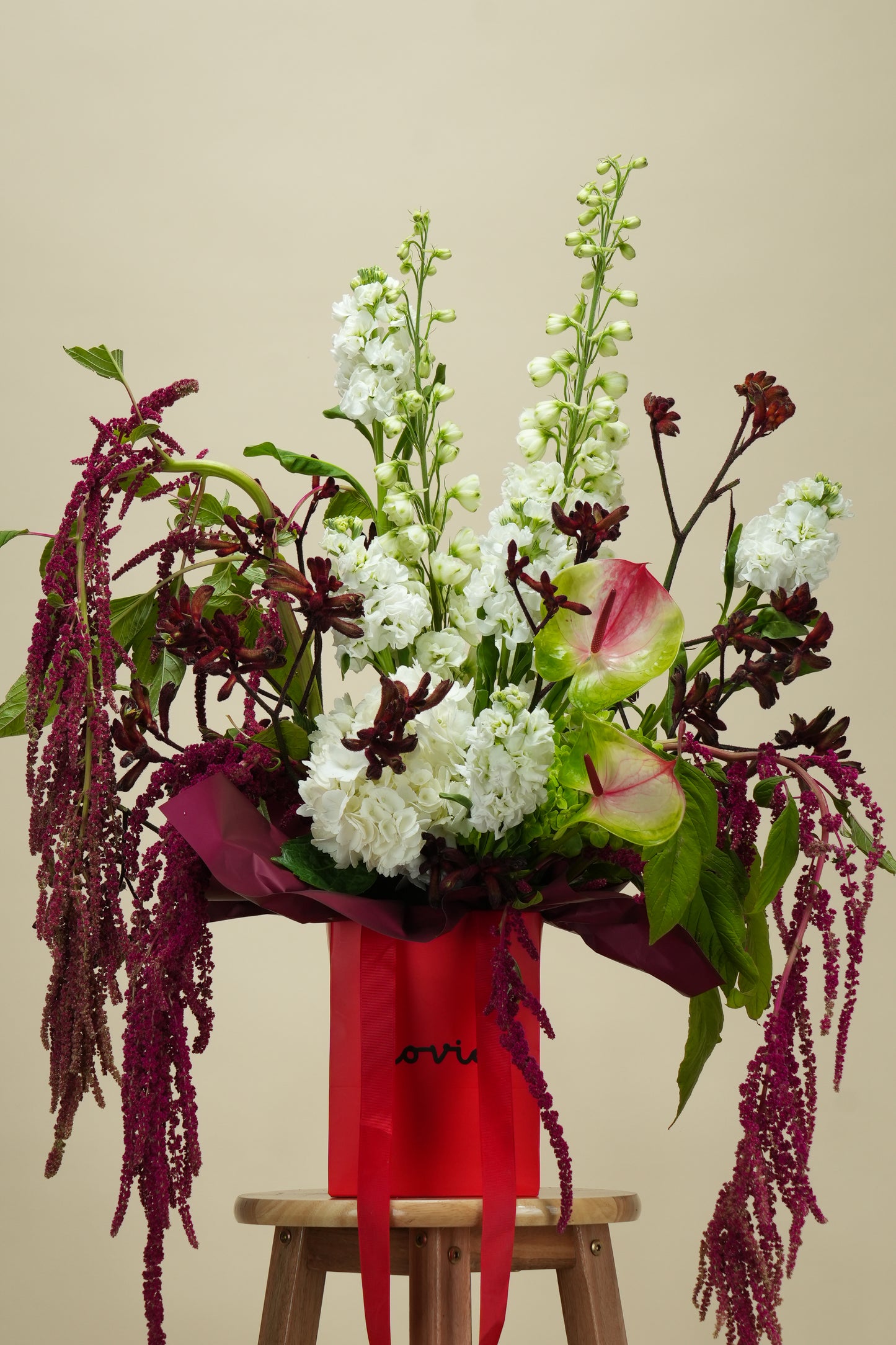 Crimson Botanical Symphony