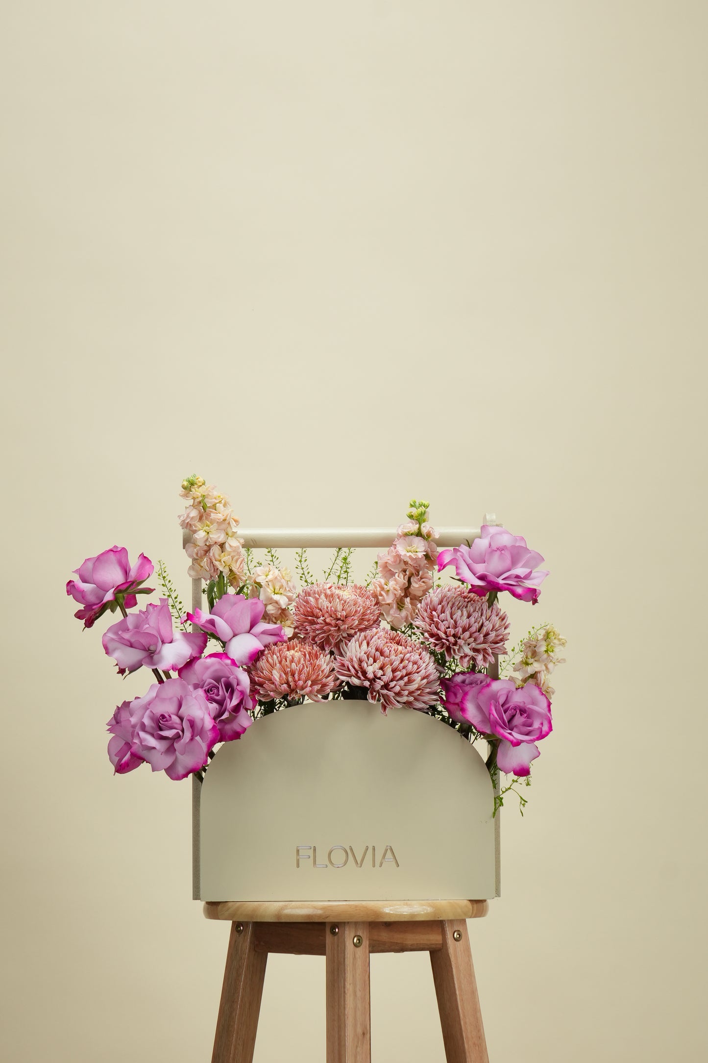 Pink Whisper Floral Basket