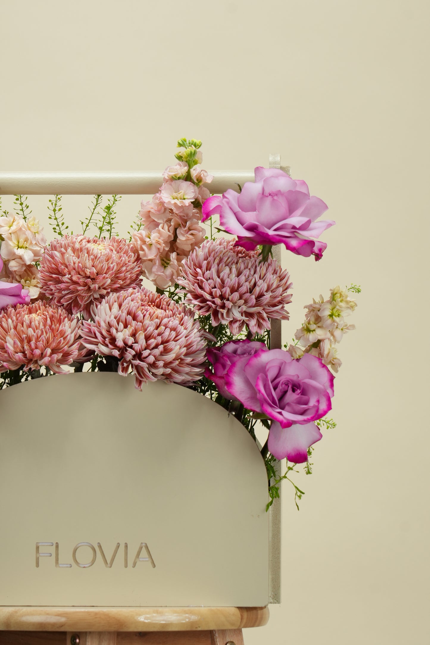 Pink Whisper Floral Basket