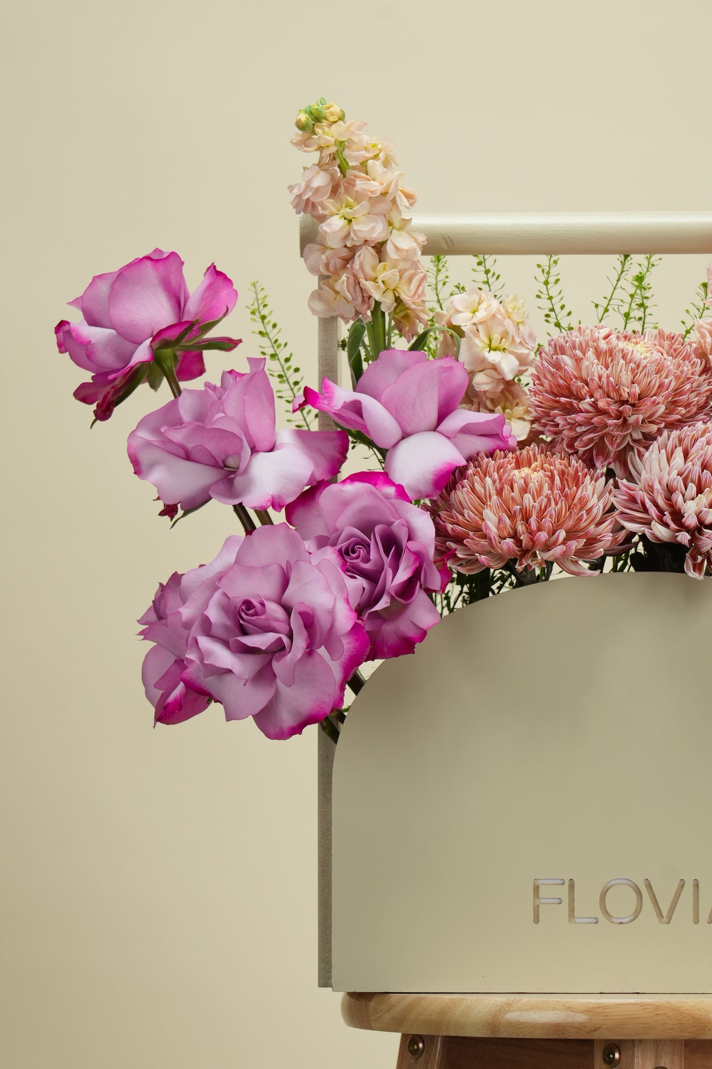 Pink Whisper Floral Basket