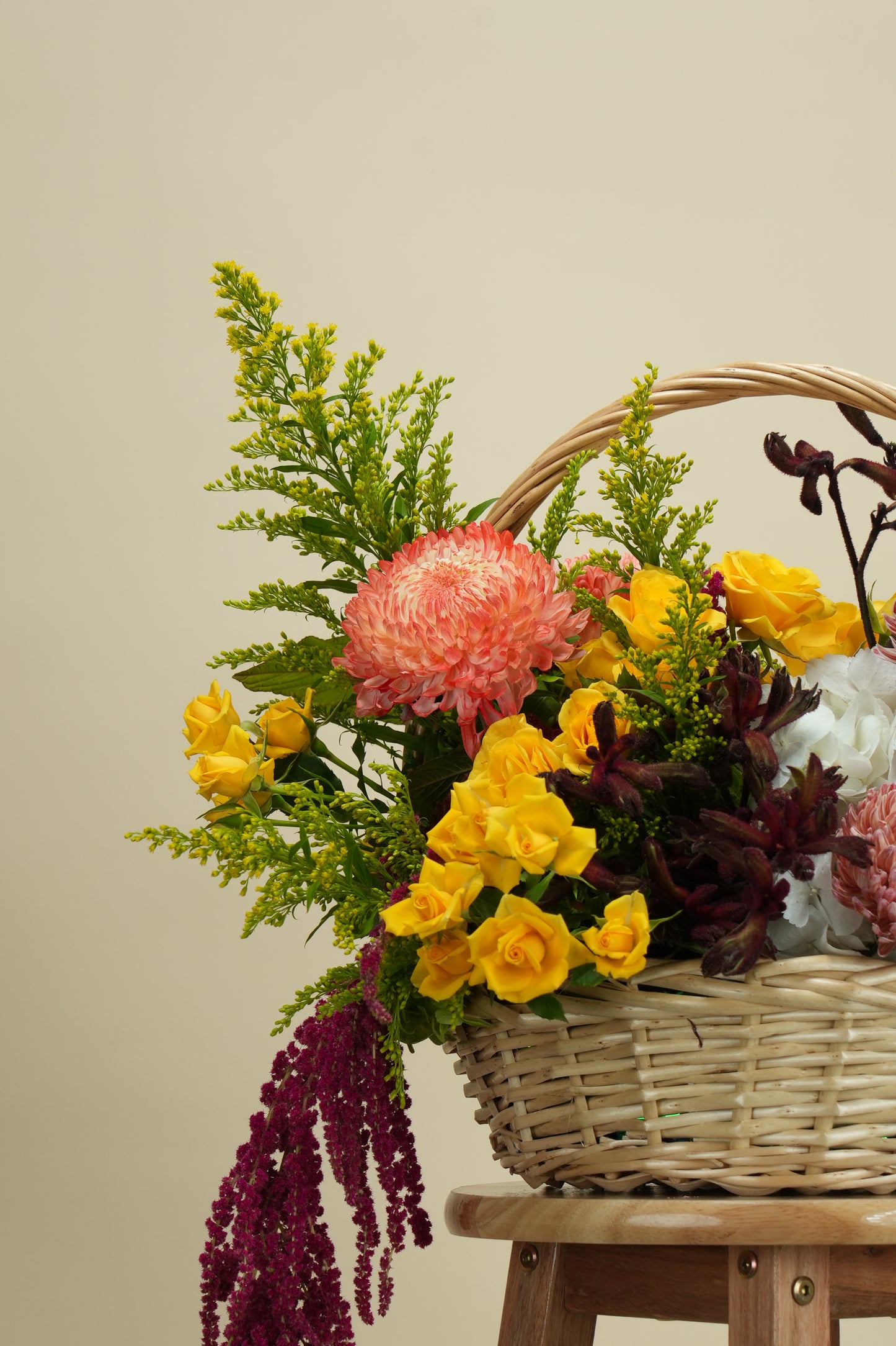 Golden Blossom Harvest Basket