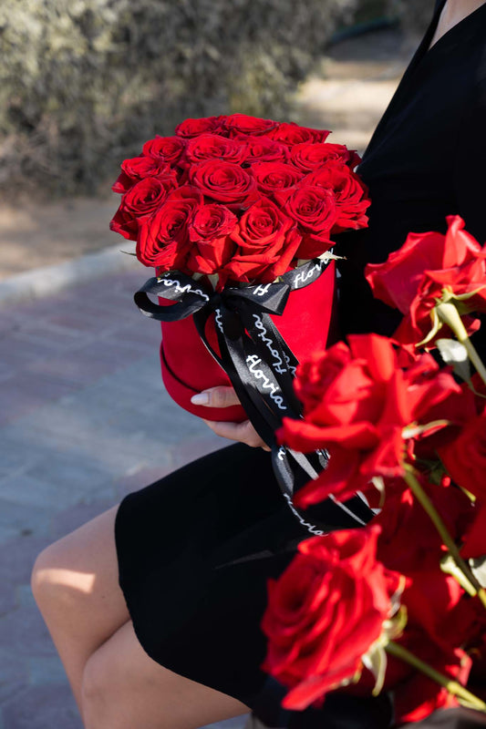 Royal Red Rose Hatbox