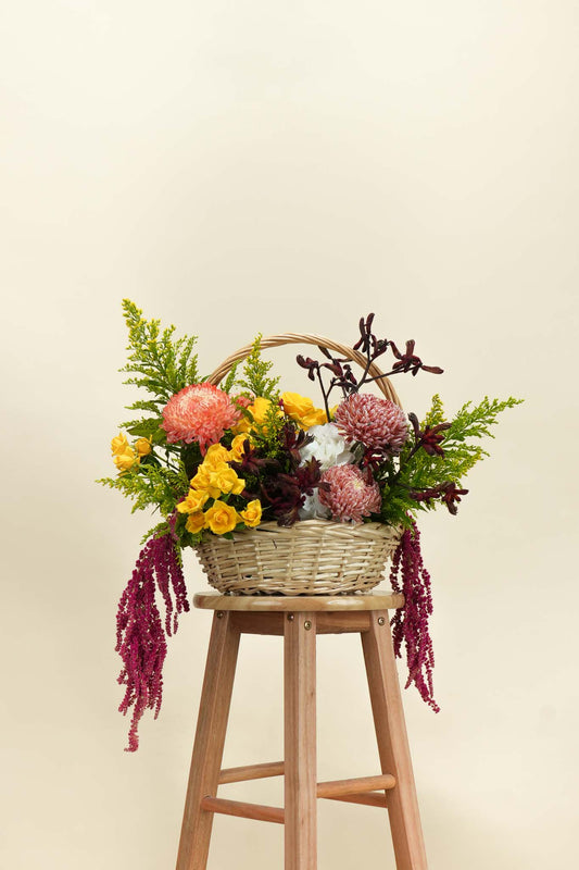 Golden Blossom Harvest Basket