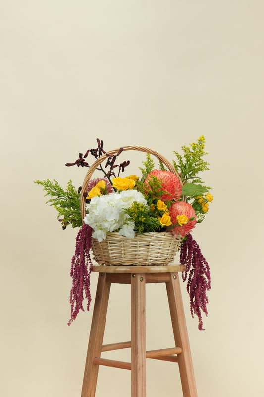 Golden Blossom Harvest Basket
