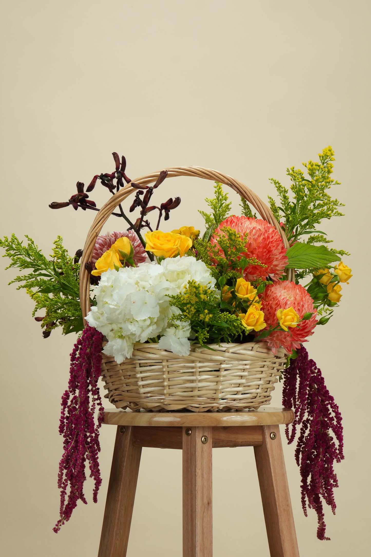 Golden Blossom Harvest Basket