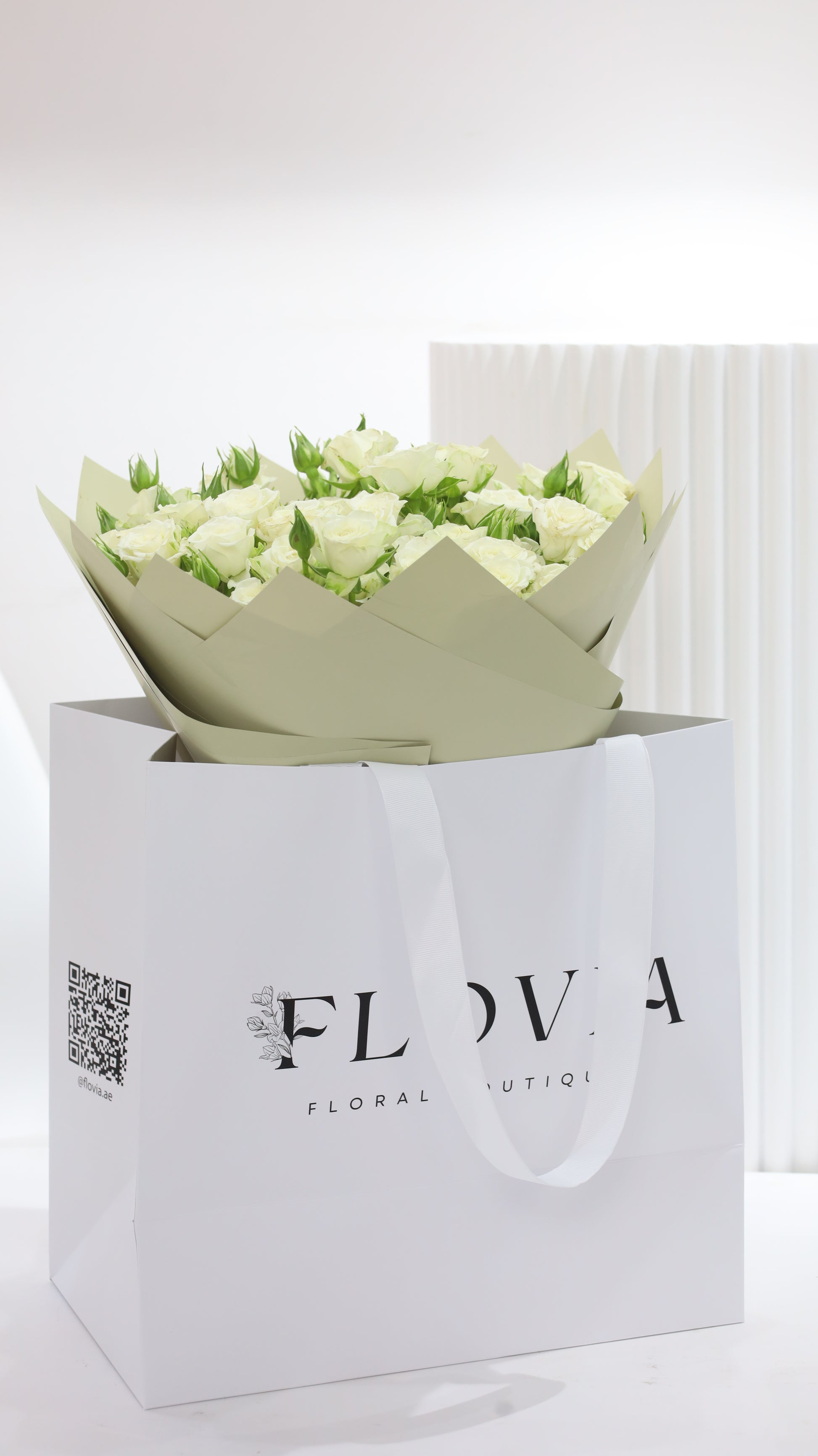 White rose flower for the classy vibe.