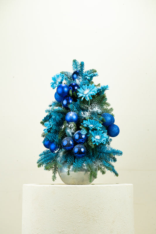 Blue Merry Mini Christmas Tree