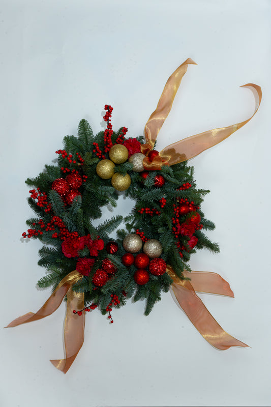 Regal Crimson Wreath
